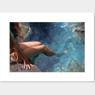 Legs splashing space Posters and Art